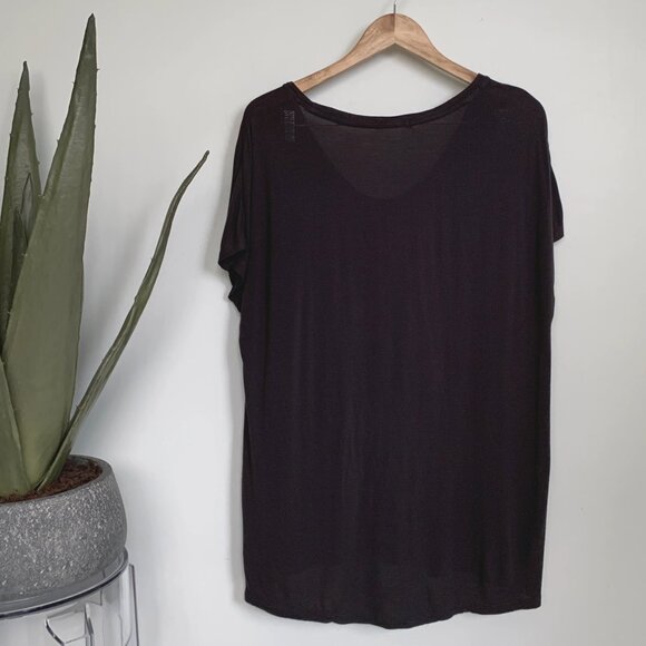 Gap Short Dolman Sleeve T-shirt in Pure Rayon Clean Coal Grey XL - Picture 6 of 7